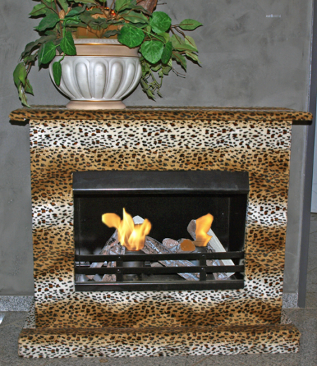 Gelkamin, Ethanol Kamin, Gel-Kamin Leopard