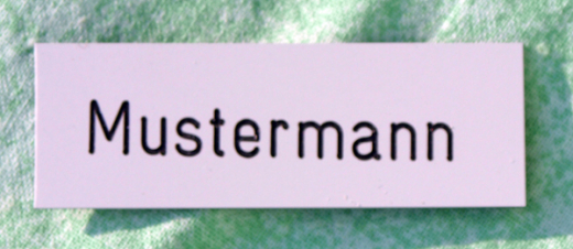 Namensschild f�r Briefkasten, Klingel Gravurschild 3