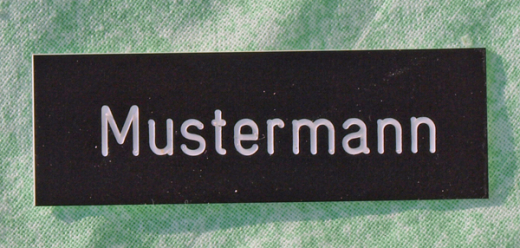 Namensschild f�r Briefkasten, Klingel Gravurschild 4