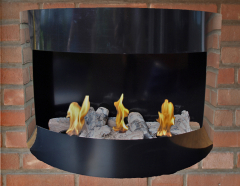 Gelkamin, Wandkamin, Metall-Ethanolkamin Bern black