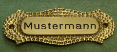 Messingschild, T�rschild, Zimmerschild, Gravurschild Deluxe10