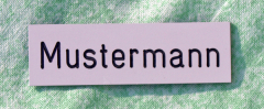Namensschild f�r Briefkasten, Klingel Gravurschild 2